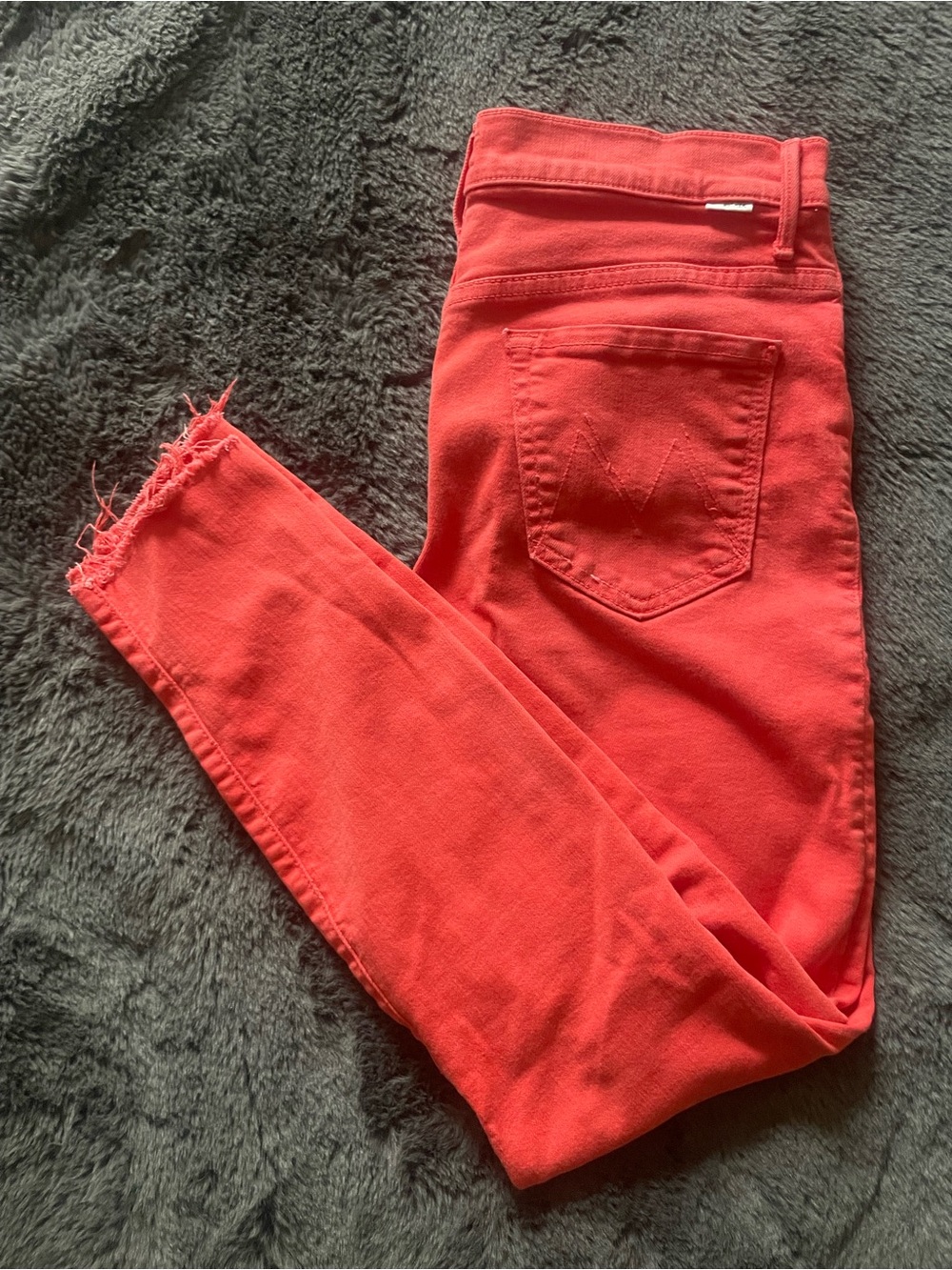 MOTHER Coral Skinny Jeans with Raw Hem